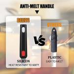 Heat Resistant Silicone Spatula Set - 3 Pieces