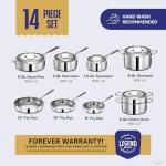 Stainless Steel 14-Piece Camping Cookware Set