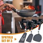 Heat Resistant Silicone Spatula Set - 3 Pieces