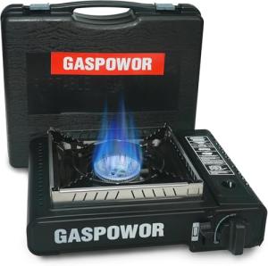 Portable Butane Camping Stove with Case, 10,000 BTU