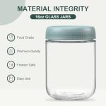 NETANY 6-Pack Glass Overnight Oats Containers