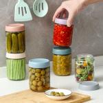 NETANY 6-Pack Glass Overnight Oats Containers