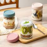 NETANY 6-Pack Glass Overnight Oats Containers