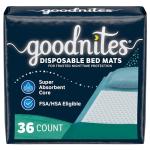 Goodnites Disposable Bed Pads for Camping 36 Ct