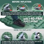 Pretyw Ultralight Double Camping Sleeping Pad with Pillow