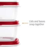 Rubbermaid Vented Lid Food Storage Containers, 7-Cup