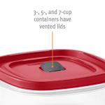 Rubbermaid Vented Lid Food Storage Containers, 7-Cup