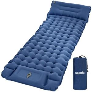 Ropoda Inflatable Sleeping Pad with Built-in Pillow
