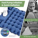 Ropoda Inflatable Sleeping Pad with Built-in Pillow