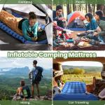 Ropoda Inflatable Sleeping Pad with Built-in Pillow