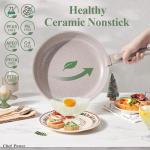 19-Piece Nonstick Ceramic Cookware Set for Camping