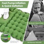 Ropoda Extra Thick Inflatable Sleeping Pad with Pillow