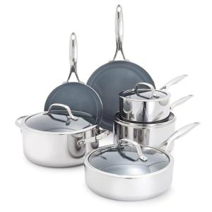 Valencia Pro Stainless Steel 10-Piece Cookware Set