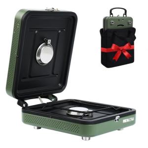RexTact Portable 2-Burner Camping Stove with Bag