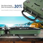 RexTact Portable 2-Burner Camping Stove with Bag
