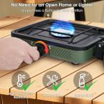 RexTact Portable 2-Burner Camping Stove with Bag