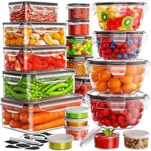 40-Pack Airtight Food Storage Containers with Lids