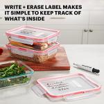 Airtight Glass Food Storage Containers - 3 Pack