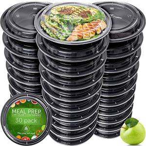 30 Pack BPA-Free Meal Prep Containers - 24 Oz