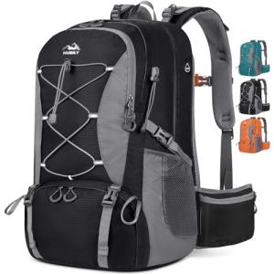 NUBILY 50L Waterproof Hiking Backpack with Rain Cover
