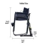 Portable Folding Rocking Camping Chair - Indigo Blue