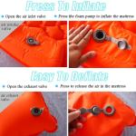 Inflatable Camping Sleeping Pad with Pillow, Lightweight