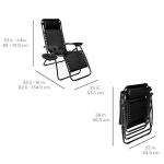 Adjustable Steel Mesh Zero Gravity Lounge Chairs - 2 Pack