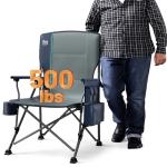 Oversized Heavy-Duty Camping Chair with Cup Holder
