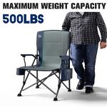 Oversized Heavy-Duty Camping Chair with Cup Holder