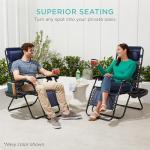 Adjustable Steel Mesh Zero Gravity Lounge Chairs - 2 Pack