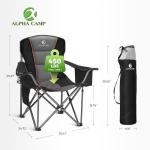 Alpha Camp Oversized Camping Chair with Cup Holder