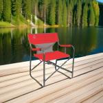 Coleman Steel Deck Camping Chair - Red & Gray