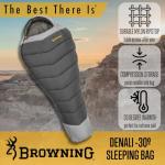 Browning Denali -30° Mummy Sleeping Bag, Charcoal