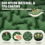 Inflatable Camping Sleeping Pad with Built-in Pillow
