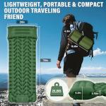Inflatable Camping Sleeping Pad with Built-in Pillow