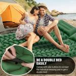 Inflatable Camping Sleeping Pad with Built-in Pillow