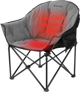 Heated Oversized Camping Chair with Back Support