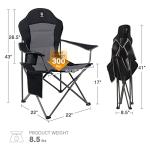 Oversized Black Camping Chairs - 2 Pack