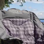 Oversize Black Sierra Plush Camping Chair with Cup Holders