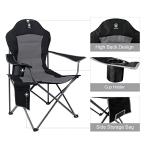 Oversized Black Camping Chairs - 2 Pack