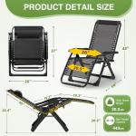 Suteck Zero Gravity Folding Recliner with Cup Holder