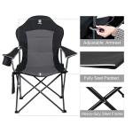 Oversized Black Camping Chairs - 2 Pack