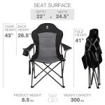 Oversized Black Camping Chairs - 2 Pack