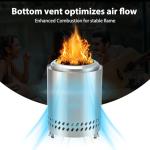 OLIXIS Portable 7-Inch Smokeless Tabletop Fire Pit