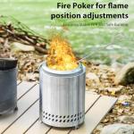 OLIXIS Portable 7-Inch Smokeless Tabletop Fire Pit
