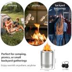 OLIXIS Portable 7-Inch Smokeless Tabletop Fire Pit