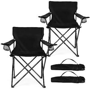 HaSteeL Portable Folding Camping Chairs - Set of 2