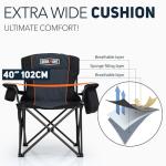 Overmont Heavy Duty Folding Camping Chair 2-Pack