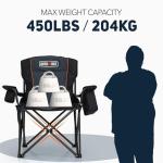 Overmont Heavy Duty Folding Camping Chair 2-Pack