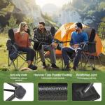 Oversized Heavy Duty Folding Camping Chairs - 2 Pack